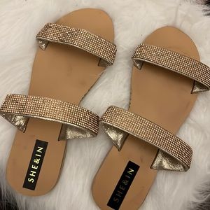 Rose gold sandals